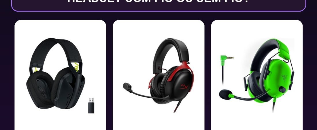 Headset com fio ou sem fio: 5 opções para PC e console em 2026