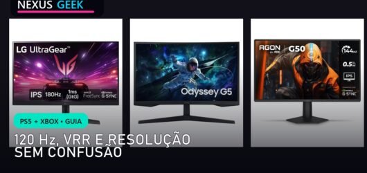 Monitor para PS5 e Xbox: 120 Hz, VRR e resolução sem confusão